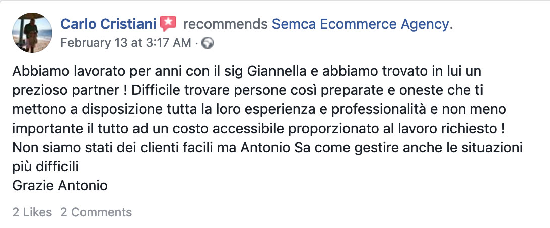 recensione clienti digital marketing consulenza