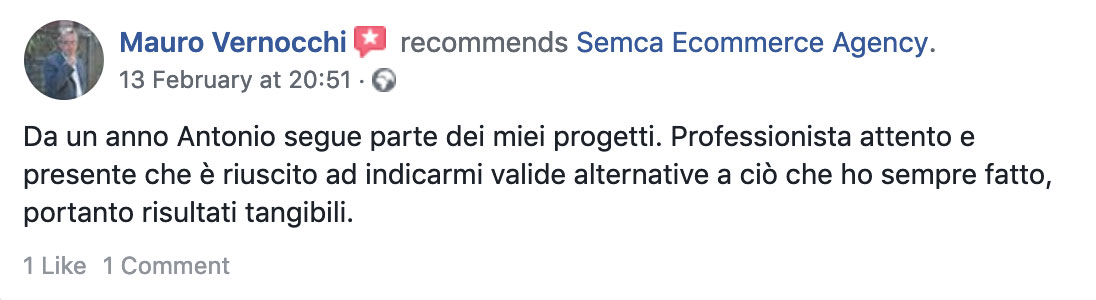 recensione clienti digital marketing consulenza
