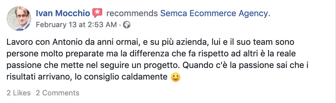 recensione clienti digital marketing consulenza