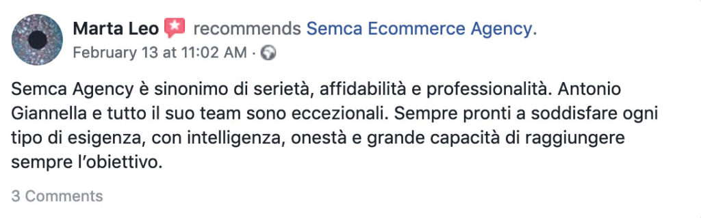 recensione clienti digital marketing consulenza