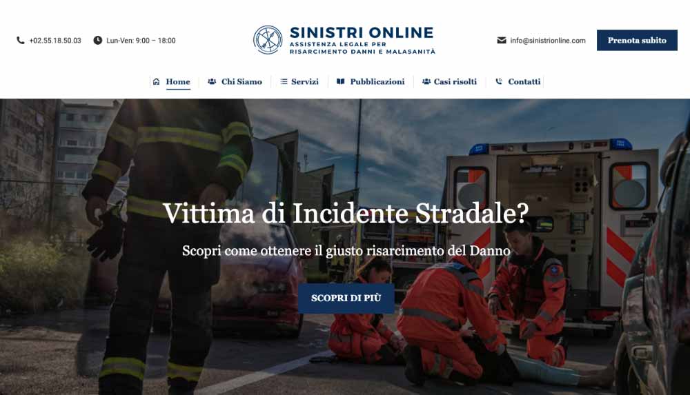portale sito vetrina servizi legali milano