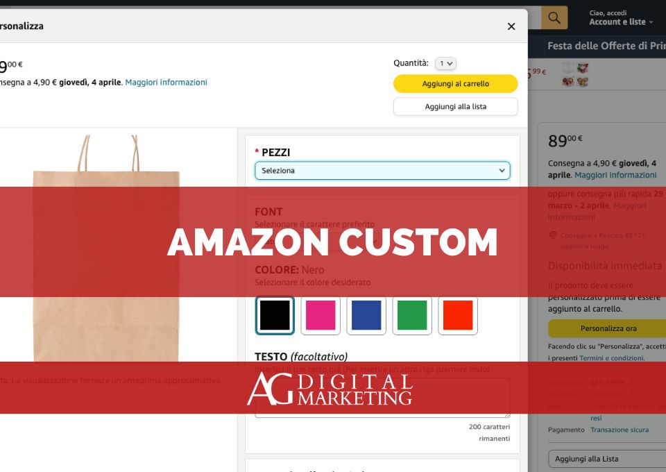 amazon custom personalizzazione