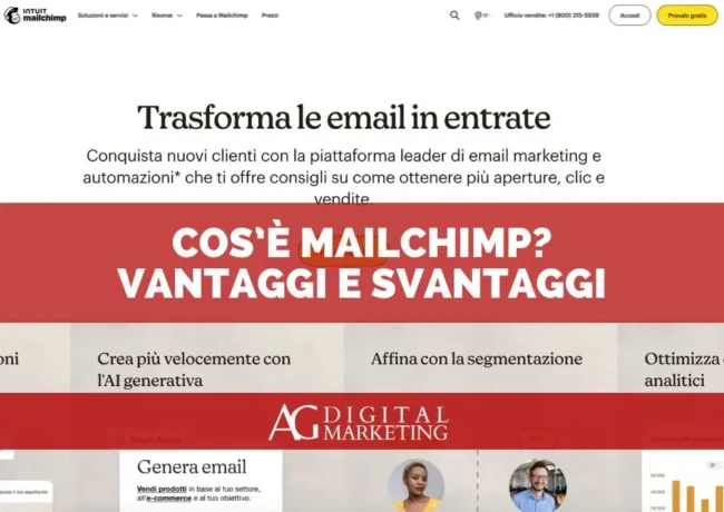 mailchimp vantaggi e svantaggi